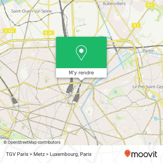 TGV Paris > Metz > Luxembourg plan