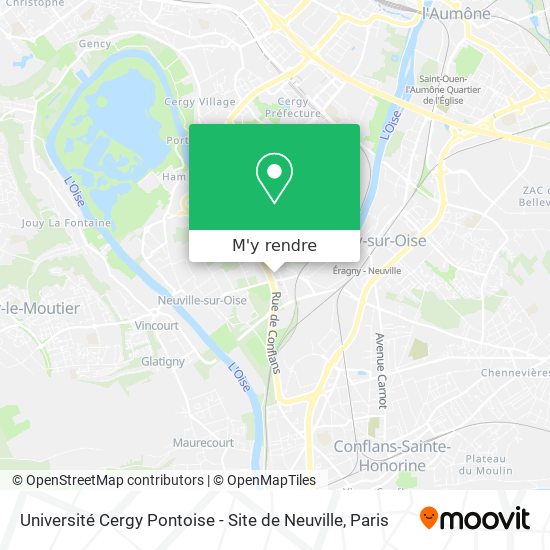 Université Cergy Pontoise - Site de Neuville plan