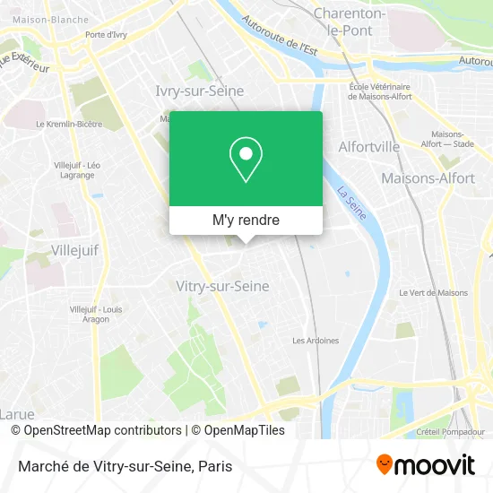 Marché de Vitry-sur-Seine plan