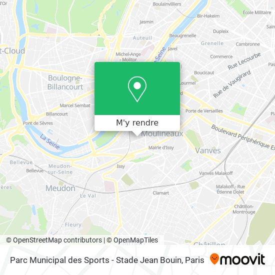 Parc Municipal des Sports - Stade Jean Bouin plan