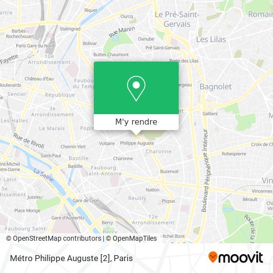 Métro Philippe Auguste [2] plan