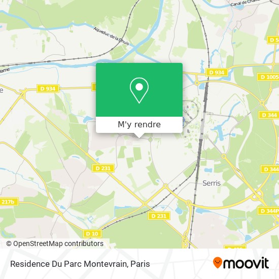 Residence Du Parc Montevrain plan