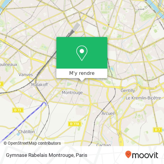 Gymnase Rabelais Montrouge plan