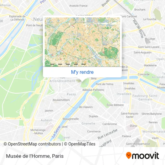 Musée de l'Homme plan