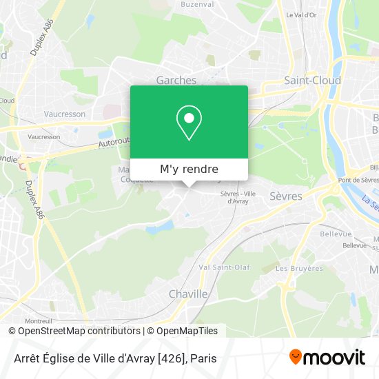 Arrêt Église de Ville d'Avray [426] plan