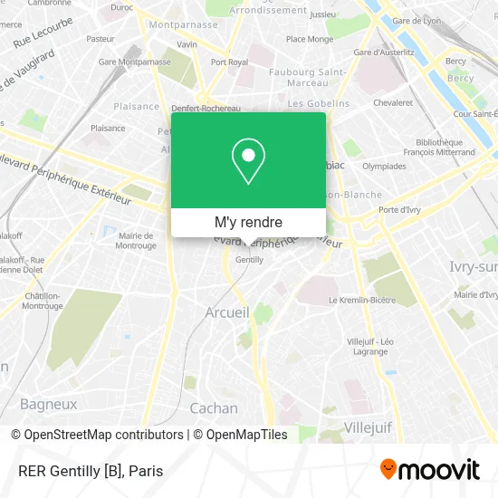 RER Gentilly [B] plan