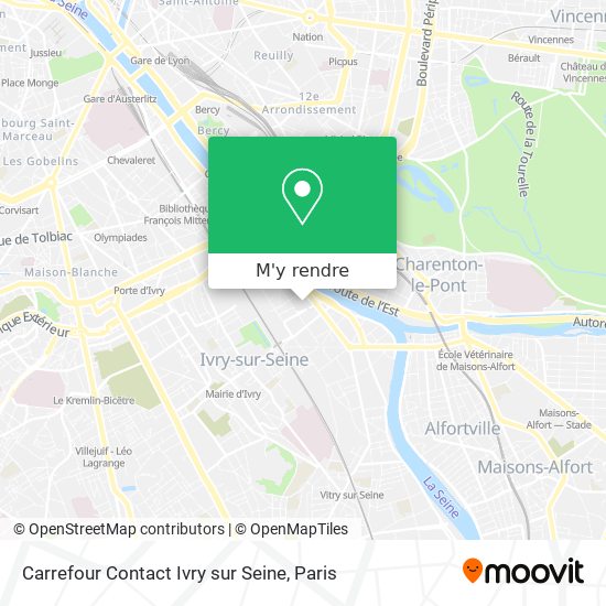 Carrefour Contact Ivry sur Seine plan