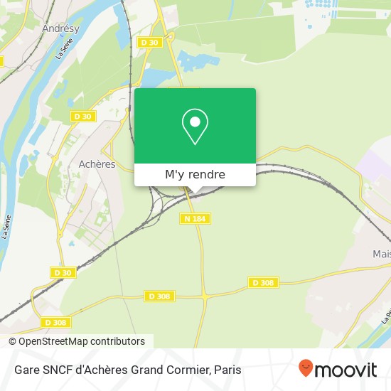 Gare SNCF d'Achères Grand Cormier plan