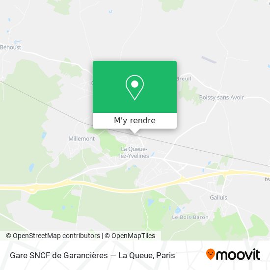 Gare SNCF de Garancières — La Queue plan