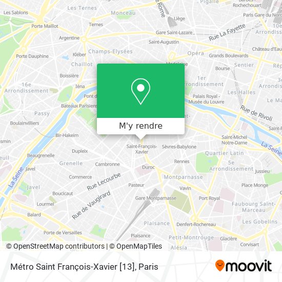 Métro Saint François-Xavier [13] plan