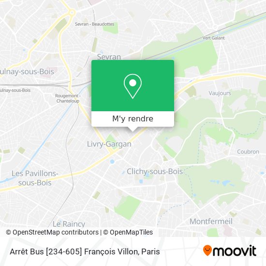 Arrêt Bus [234-605] François Villon plan