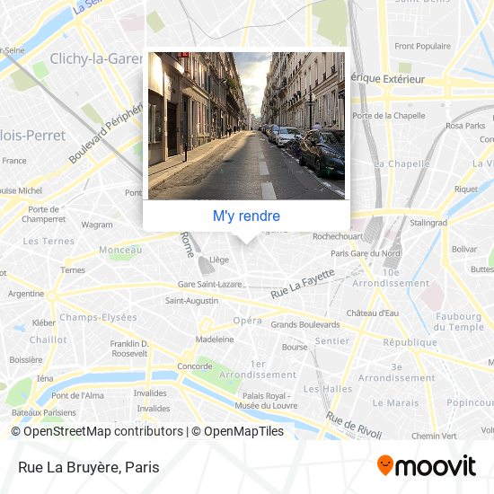 Rue La Bruyère plan