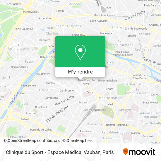 Clinique du Sport - Espace Médical Vauban plan