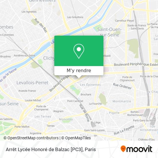 Arrêt Lycée Honoré de Balzac [PC3] plan