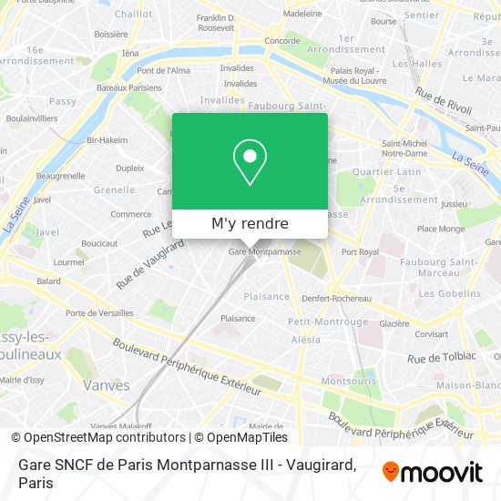 Gare SNCF de Paris Montparnasse III - Vaugirard plan