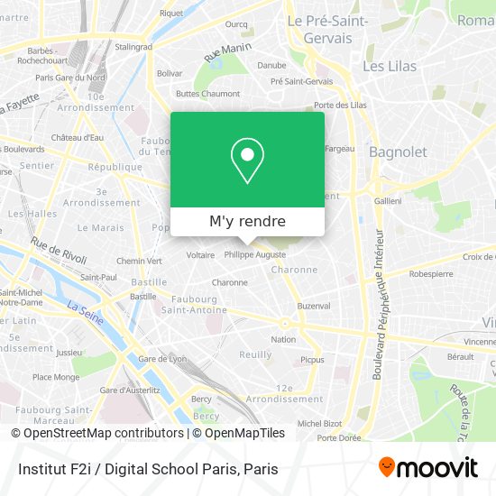 Institut F2i / Digital School Paris plan