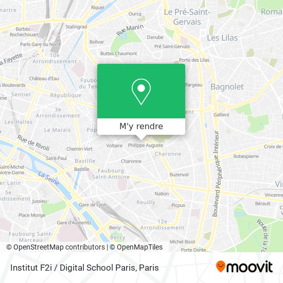 Institut F2i / Digital School Paris plan