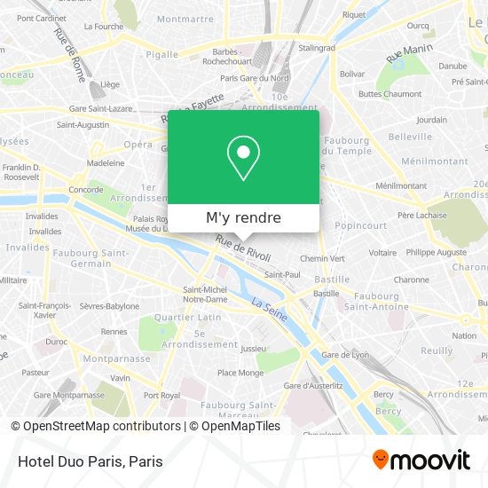 Hotel Duo Paris plan