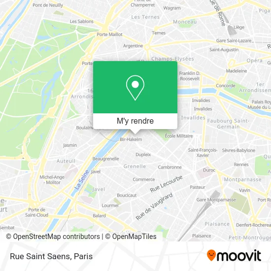 Rue Saint Saens plan