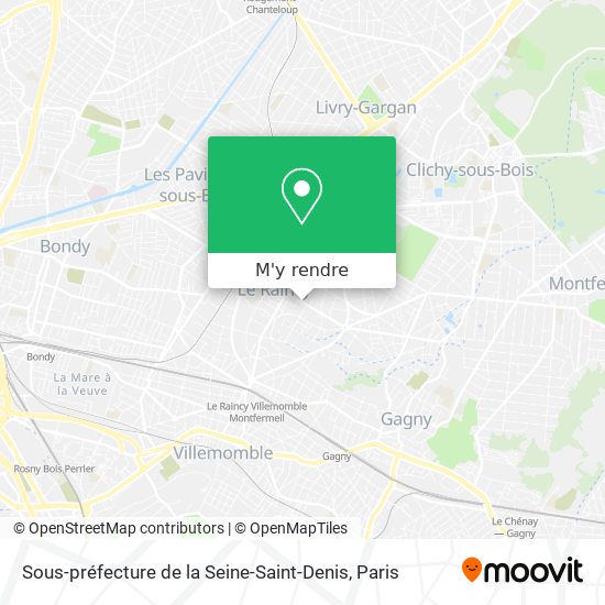 Sous-préfecture de la Seine-Saint-Denis plan
