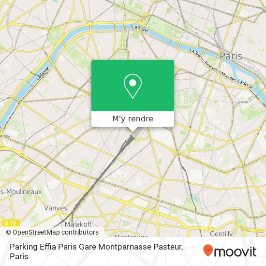 Parking Effia Paris Gare Montparnasse Pasteur plan