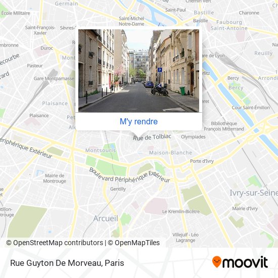 Rue Guyton De Morveau plan