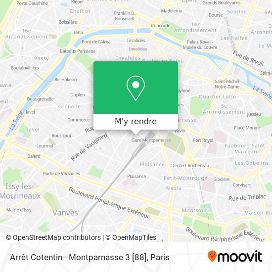Arrêt Cotentin—Montparnasse 3 [88] plan