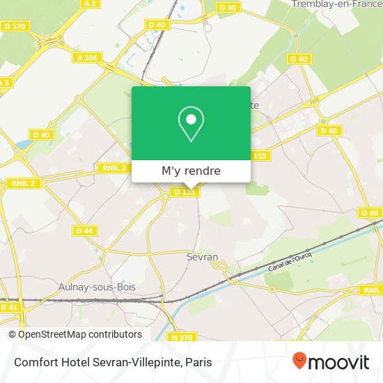 Comfort Hotel Sevran-Villepinte plan