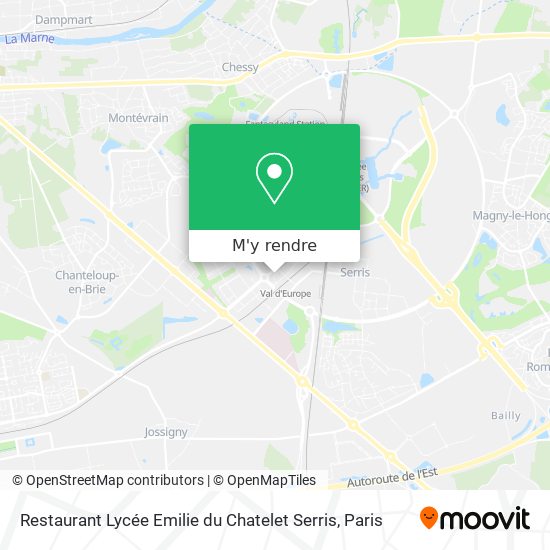 Restaurant  Lycée Emilie du Chatelet Serris plan
