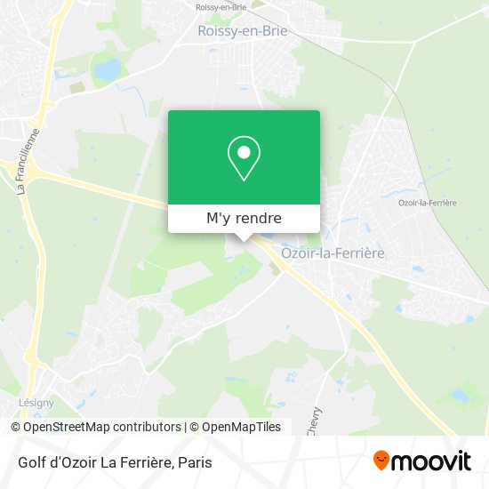 Golf d'Ozoir La Ferrière plan