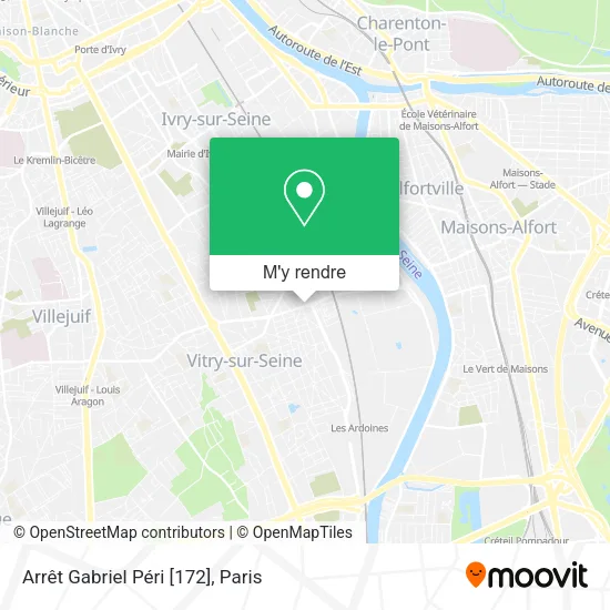 Arrêt Gabriel Péri [172] plan