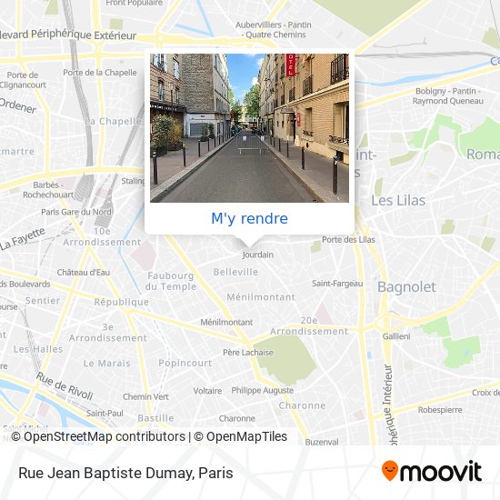 Rue Jean Baptiste Dumay plan