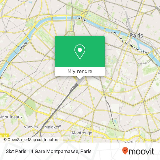 Sixt Paris 14 Gare Montparnasse plan