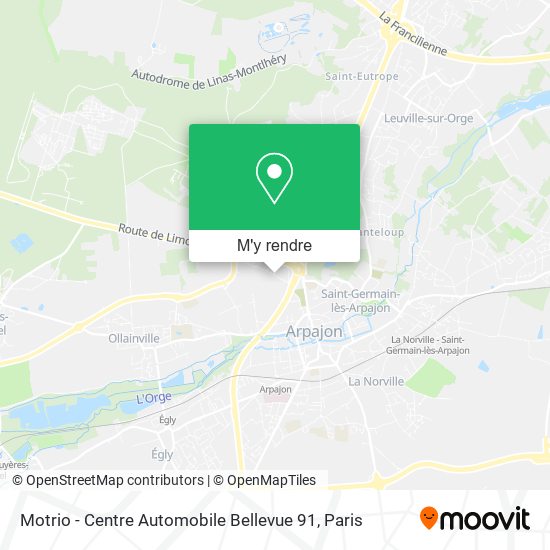 Motrio - Centre Automobile Bellevue 91 plan