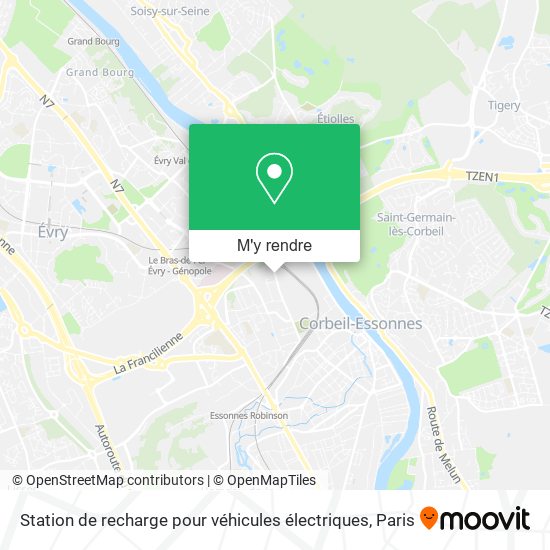 Station de recharge pour véhicules électriques plan