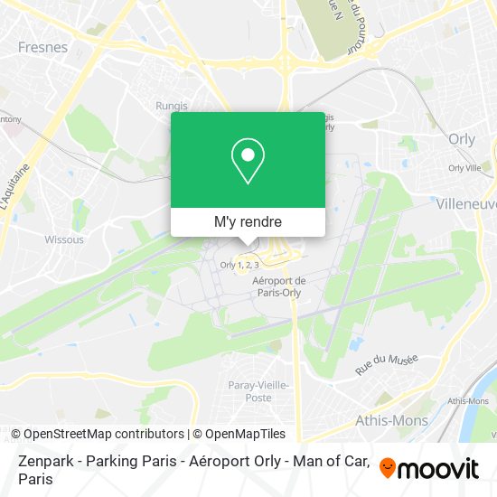 Zenpark - Parking Paris - Aéroport Orly - Man of Car plan