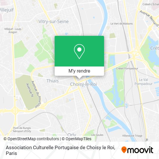 Association Culturelle Portugaise de Choisy le Roi plan