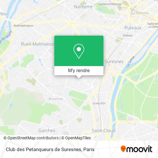 Club des Petanqueurs de Suresnes plan