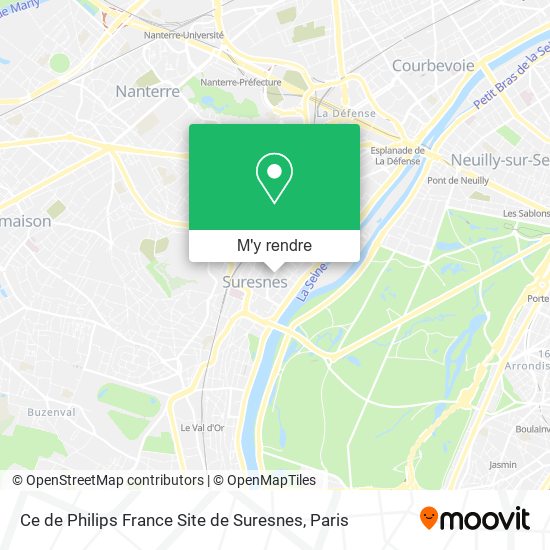 Ce de Philips France Site de Suresnes plan