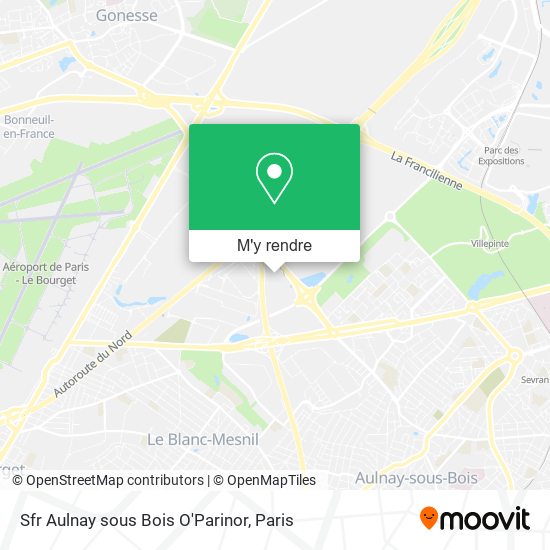 Sfr Aulnay sous Bois O'Parinor plan