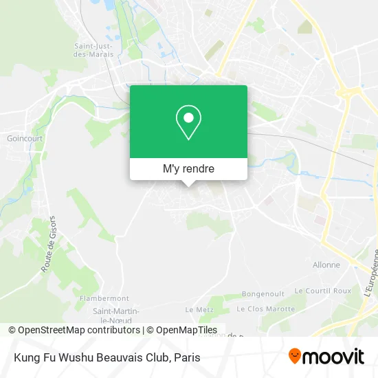 Kung Fu Wushu Beauvais Club plan