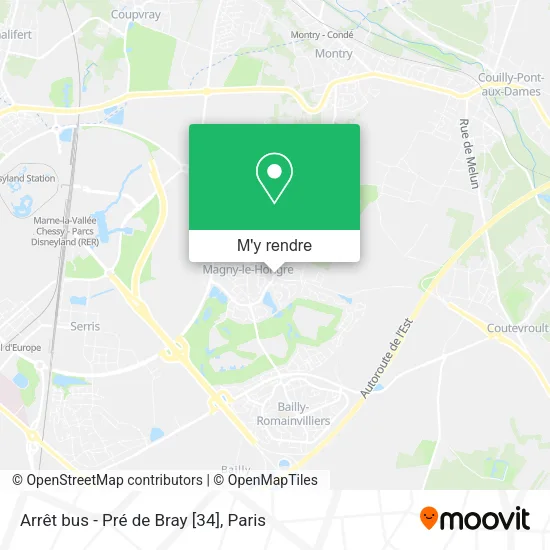Arrêt bus - Pré de Bray [34] plan