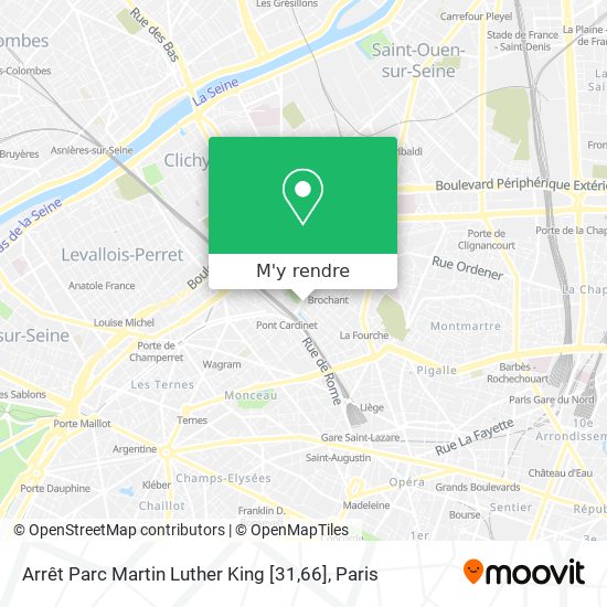 Arrêt Parc Martin Luther King [31,66] plan