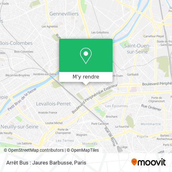 Arrêt Bus : Jaures Barbusse plan