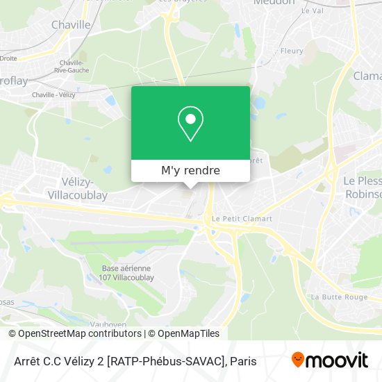 Arrêt C.C Vélizy 2 [RATP-Phébus-SAVAC] plan