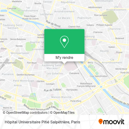 Hôpital Universitaire Pitié Salpêtrière plan