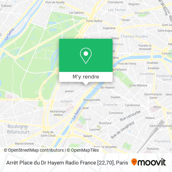 Arrêt Place du Dr Hayem Radio France [22,70] plan