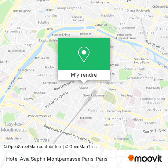 Hotel Avia Saphir Montparnasse Paris plan