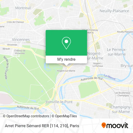 Arret Pierre Sémard RER [114, 210] plan