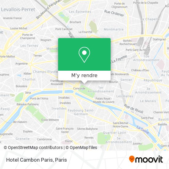 Hotel Cambon Paris plan